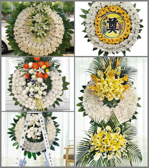 山东莱芜莱城区牛泉镇鹁鸽楼村花圈速递